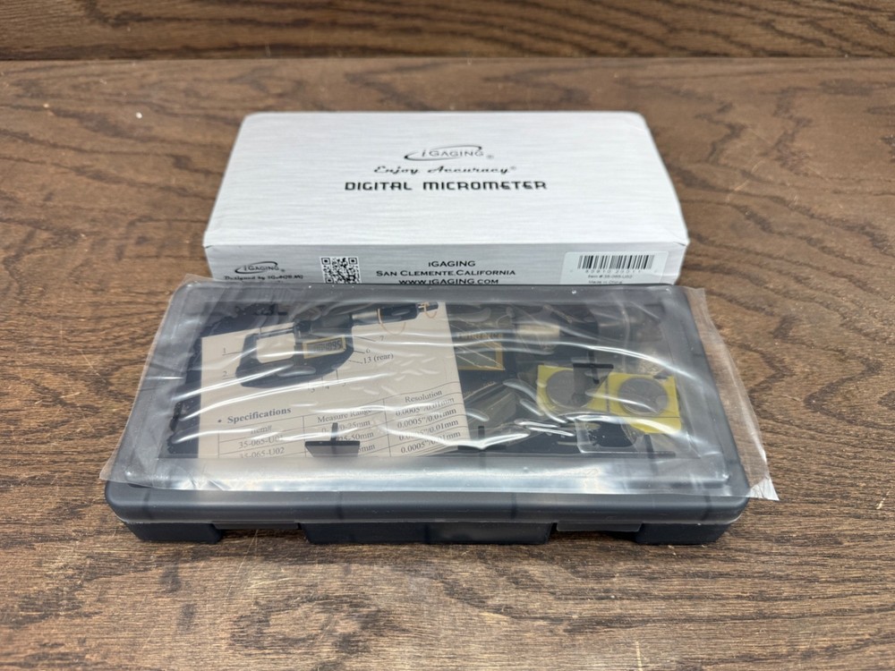 iGaging 1-2" iP65 EZ Data Twin-Force Digital Micrometer Part # 35-065-U02
