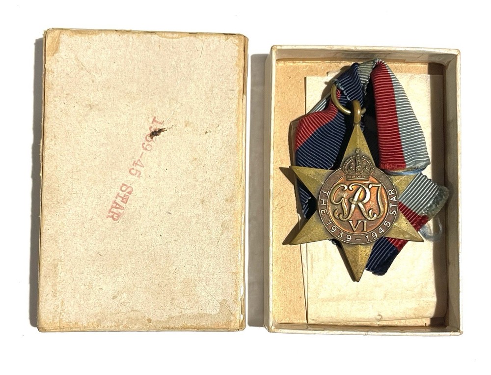 Authentic WW2 1939-1945 Star Medal, Boxed