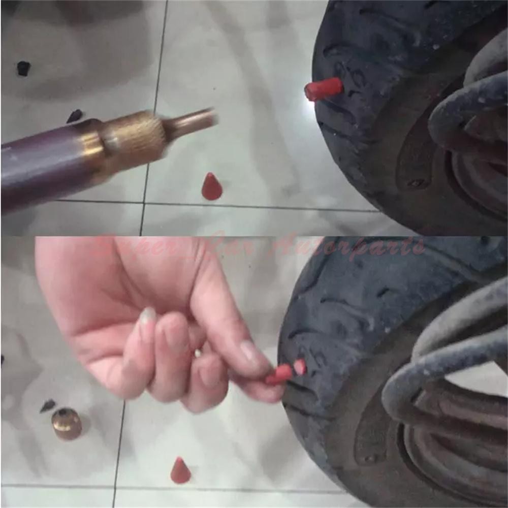 Tire Plugger Tubeless Tire Wheel Repair Gun Kit Mushroom Plug Probe Nozzle USA