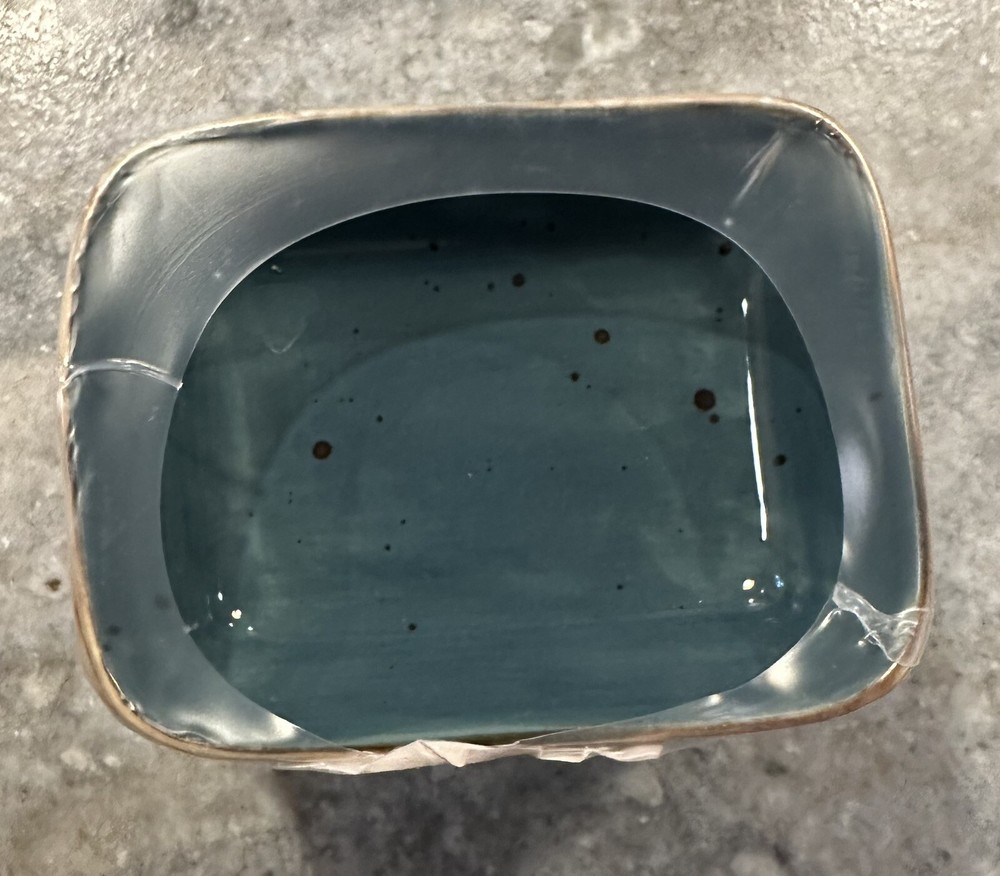 Tuxton GGE-552 Rectangular Side Dish 8 Oz. Geode Azure- 24 Pcs