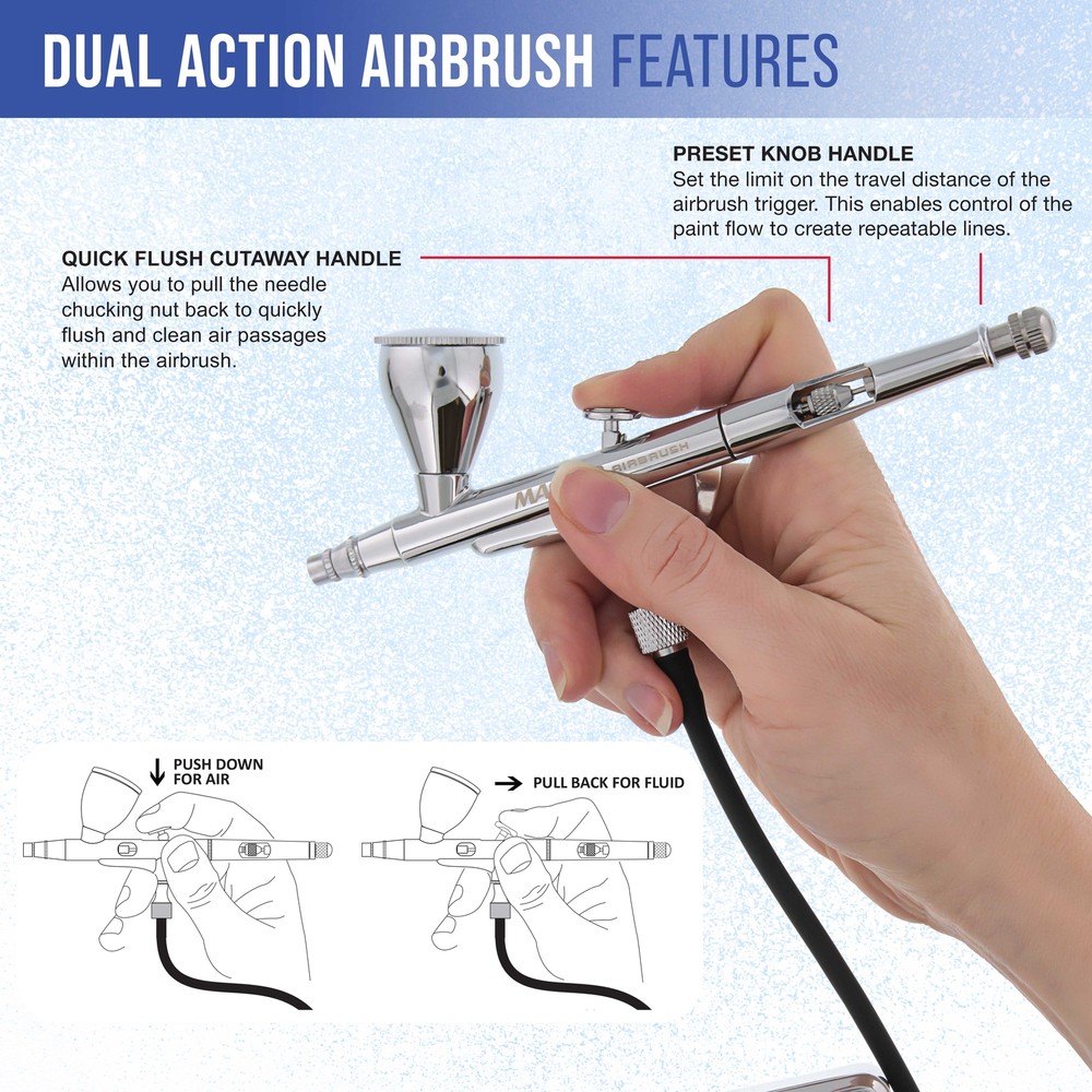 Master Airbrush Powerful Cordless Airbrushing System Rechargeable Air Compressor