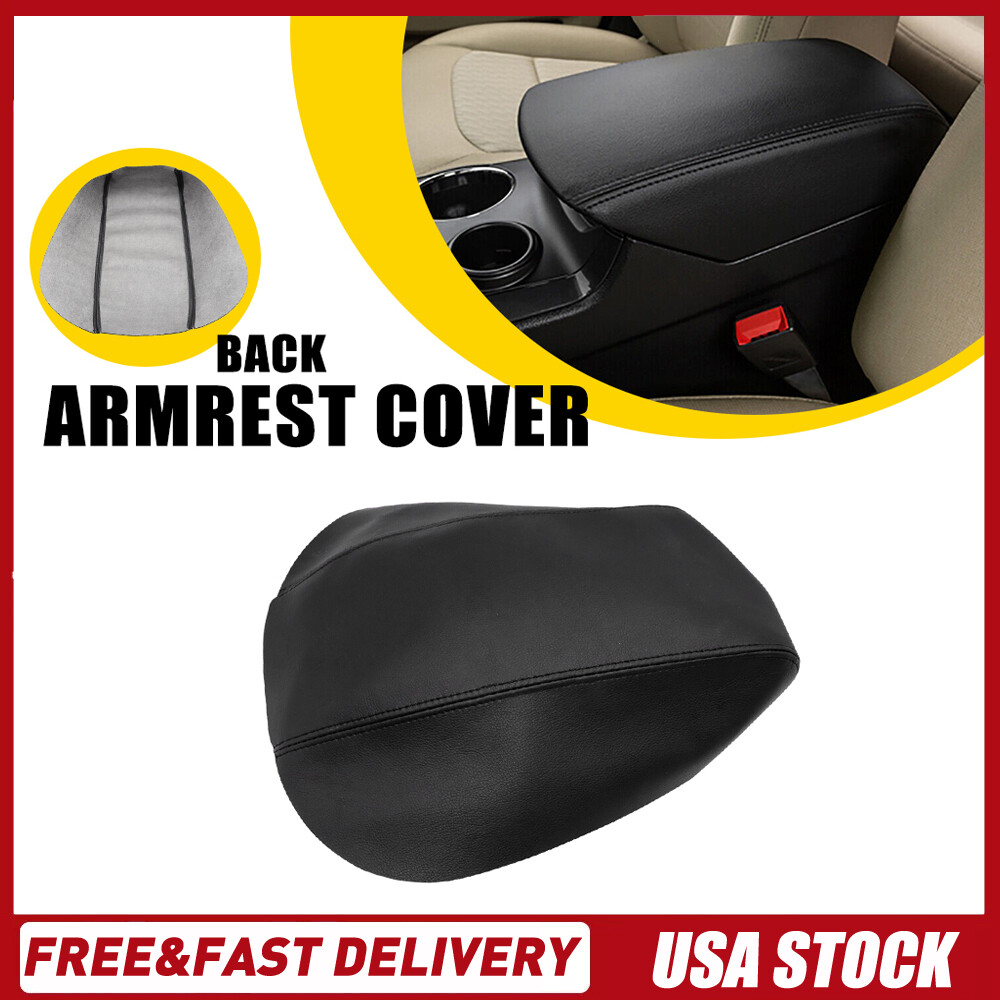 For 2011-2019 Ford Explorer Console Lid Armrest Cover Replacement Leather Black