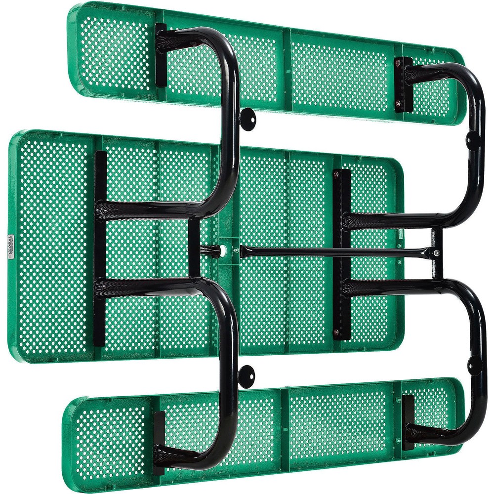 72" Rectangular Picnic Table Surface Mount Green
