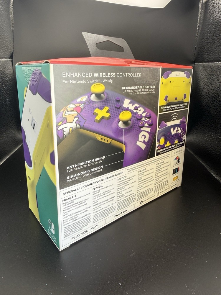 PowerA Enhanced Wireless Controller for Nintendo Switch Super Mario: Waluigi