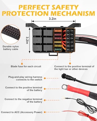 6 Gang Switch Panel with Electronic Relays, Universal Circuit Control Relay