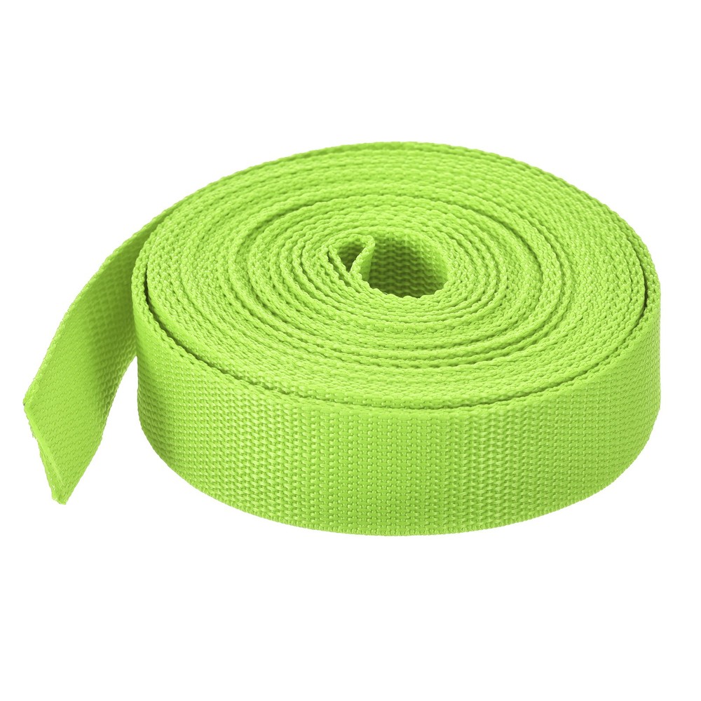 Lightweight Polypropylene Webbing Strap 3.8cm 10 Yard Yellowish Green