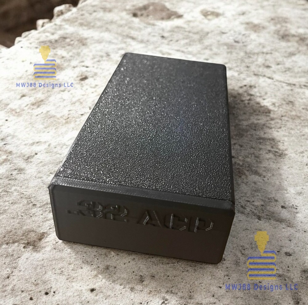 Sliding .32 ACP Ammo Storage Box Case - 50rd Round - Multiple Colors Available!
