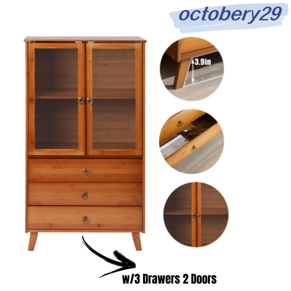 Accent Storage Cabinet with 2 Doors Buffet & Sideboard Decorative Cabinet