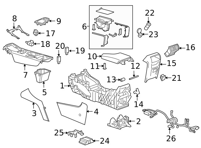 Genuine GM Storage Compartment 13274374