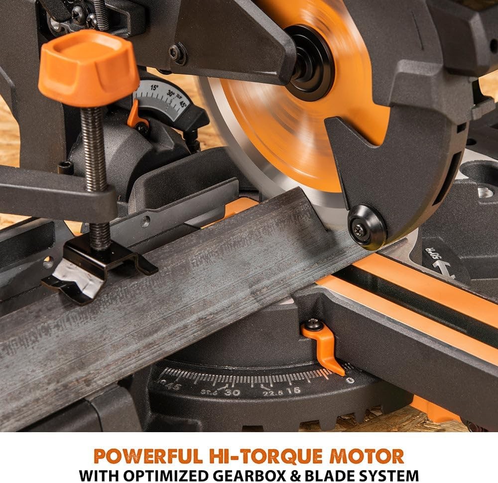 Evolution Power Tools R185SMS+ Sliding Miter Saw with Multi-Material Cutting