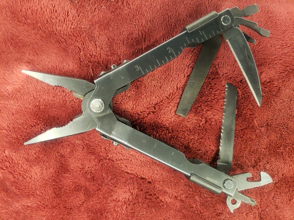 🔪🔪🔪 Gerber Multi Tool Black Needlenose MP600 Drop Point Blade 6ck needle nose