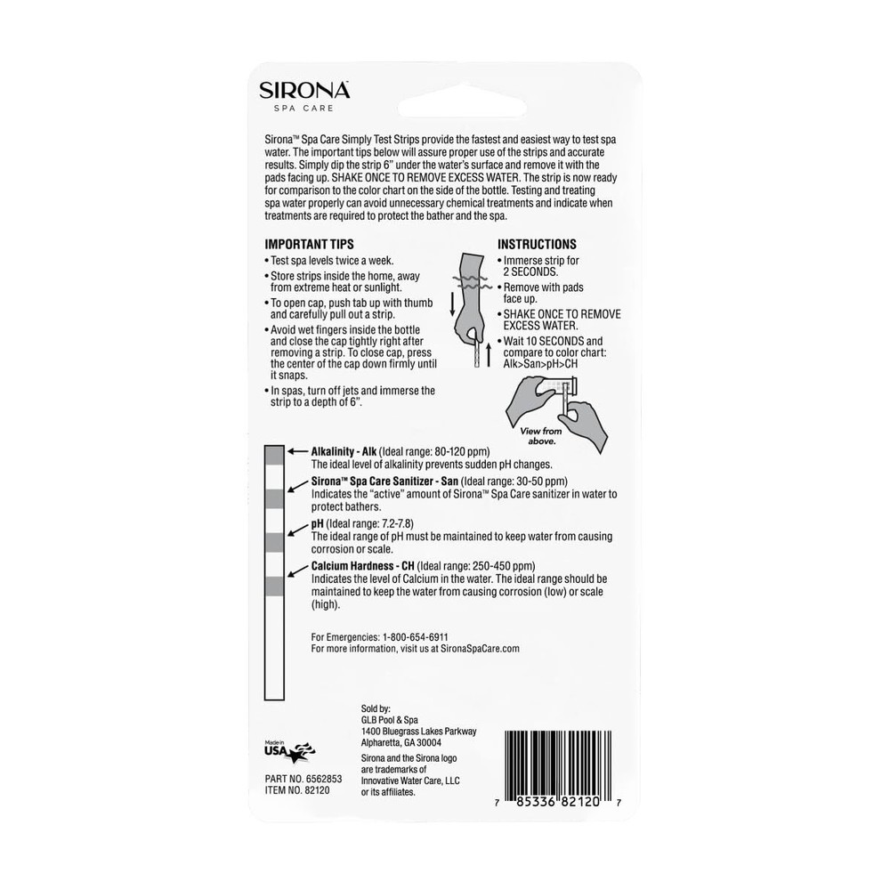 Biguanide Test Strips for Spa Water Testing 25 Count Quick Accurate Results