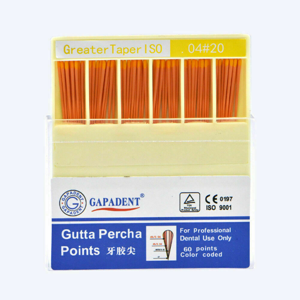 Dental Endodontic Absorbent Therapy Points 15-40# Gutta Percha Taper Coded