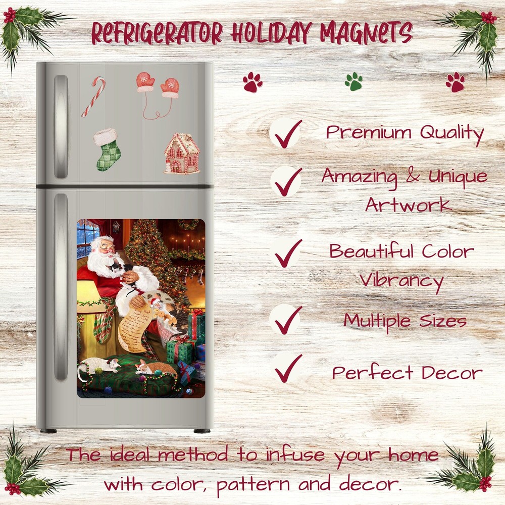 Cornish Rex Large Magnet for Refrigerator and Dishwasher Christmas NWT