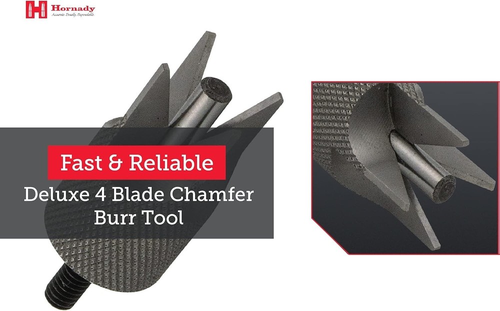Hornady 4 Blade Outside Diameter Deburring Tool 050173 - Case Prep Reloading Too