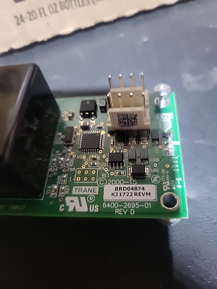 TRANE HIGH VOLTAGE BINARY INPUT CIRCUIT BOARD 6400-2695-01 RevD