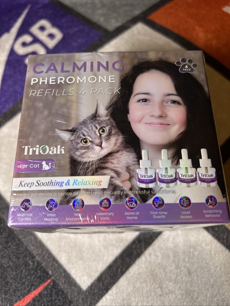 TopSum Cat Calming Diffuser Refills: Pheromone Refill for Cats, 4 Pack
