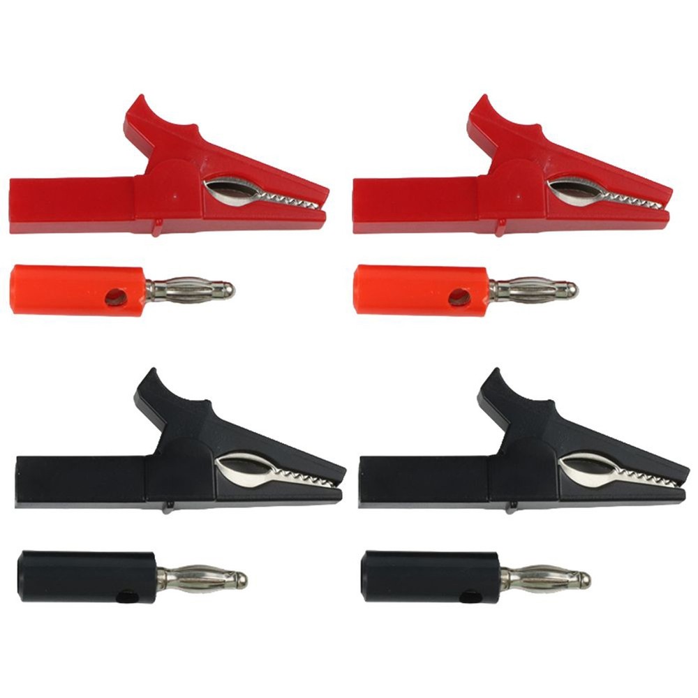Electrical Testing Kit 4 Pair For Alligator Clips with Banana Connectors