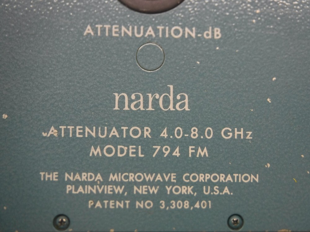 Narda Model 794 FM Attenuator 4.0-8.0 GHz
