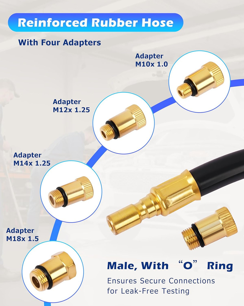 Professional Petrol Engine Compression Tester Kit Set for Car Motorcycle 8 Pcs