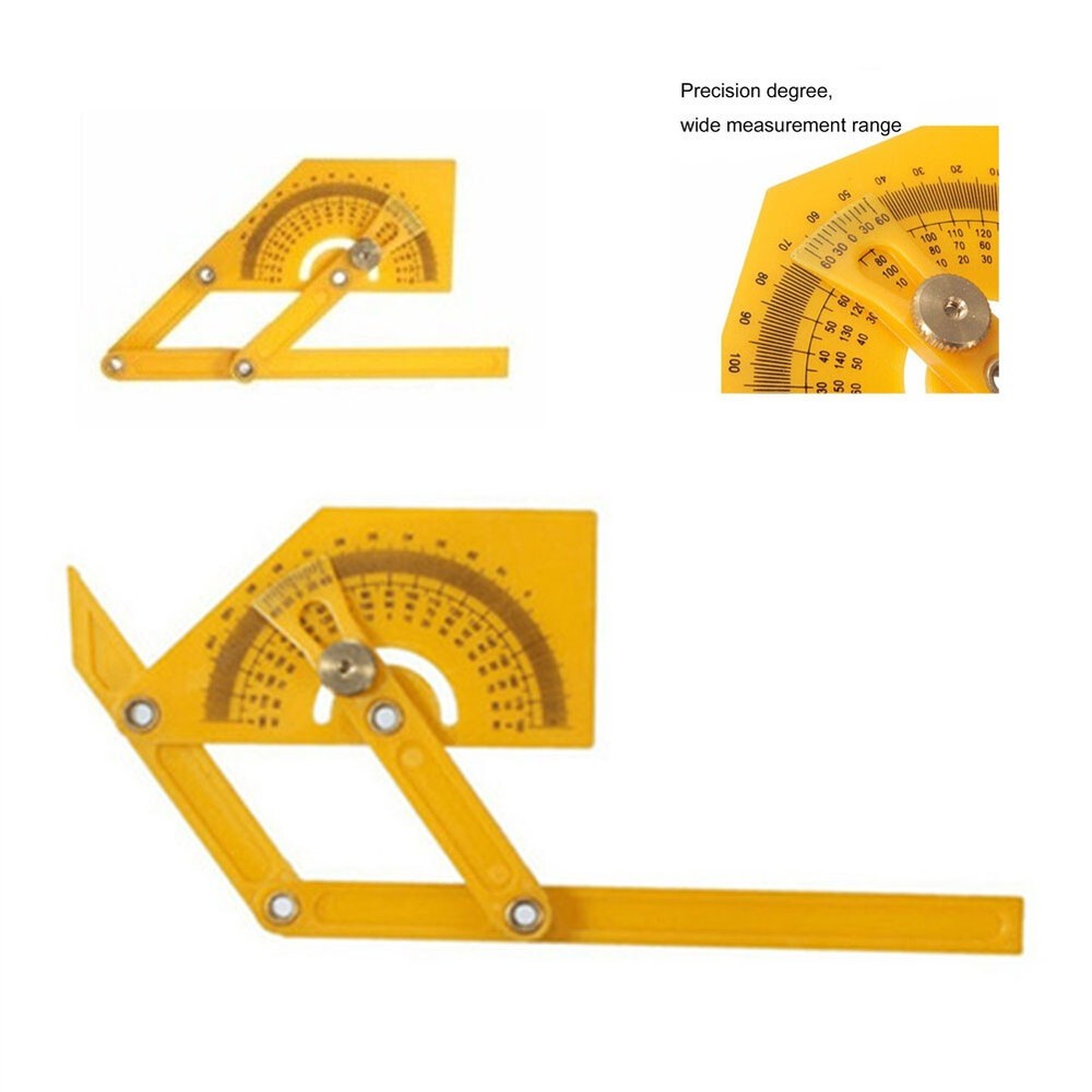 Ruler Tool Goniometer Angle Finder Miter Gauge Arm Measuring Plastic Protractor