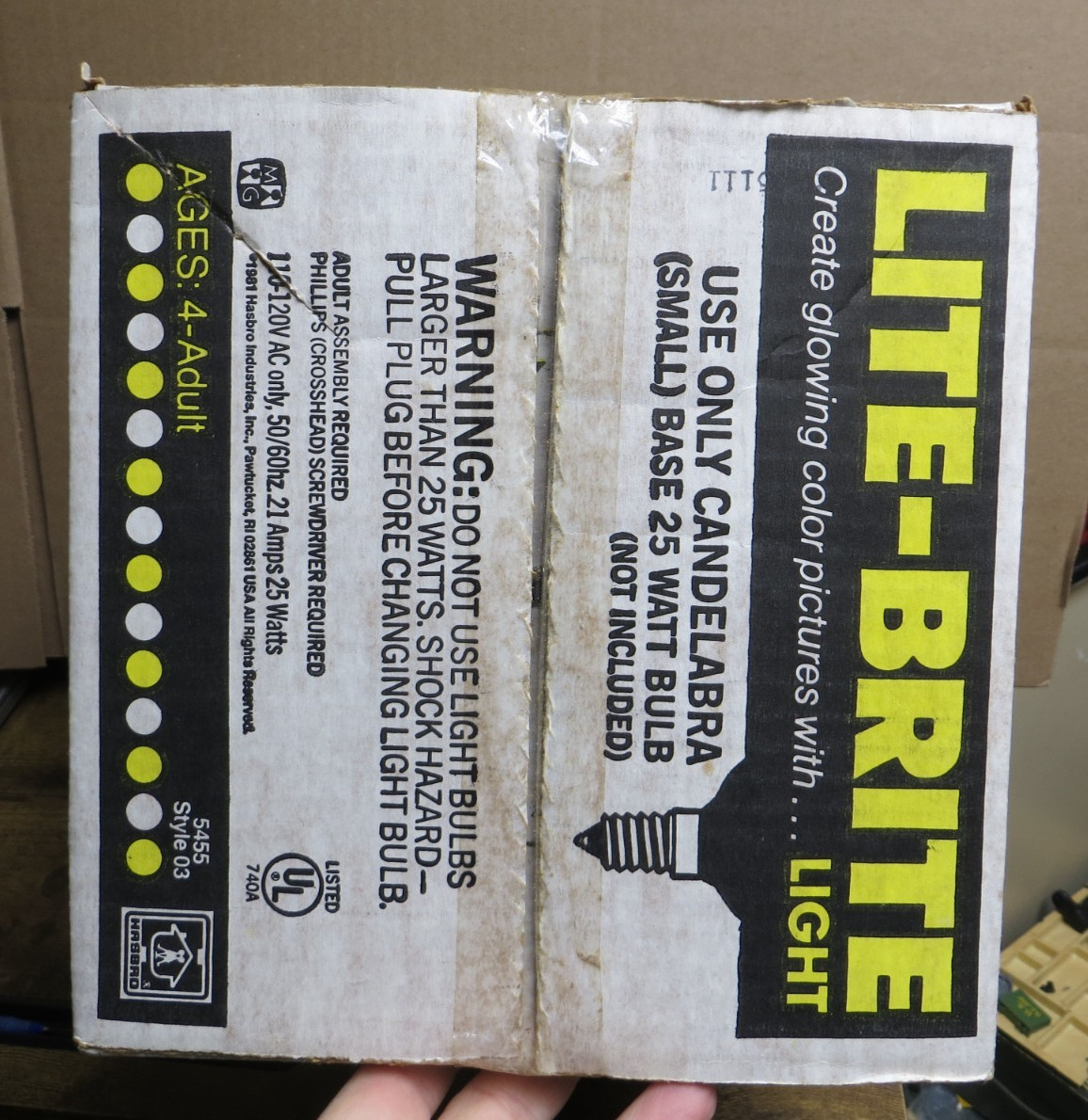 VINTAGE HASBRO 1981 LITE BRITE - 100% FACTORY SEALED FROM EX HASBRO EMPLOYEE