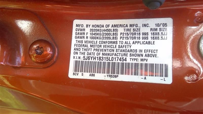 Passenger Right Side View Mirror Power Fits 03-11 ELEMENT 211667