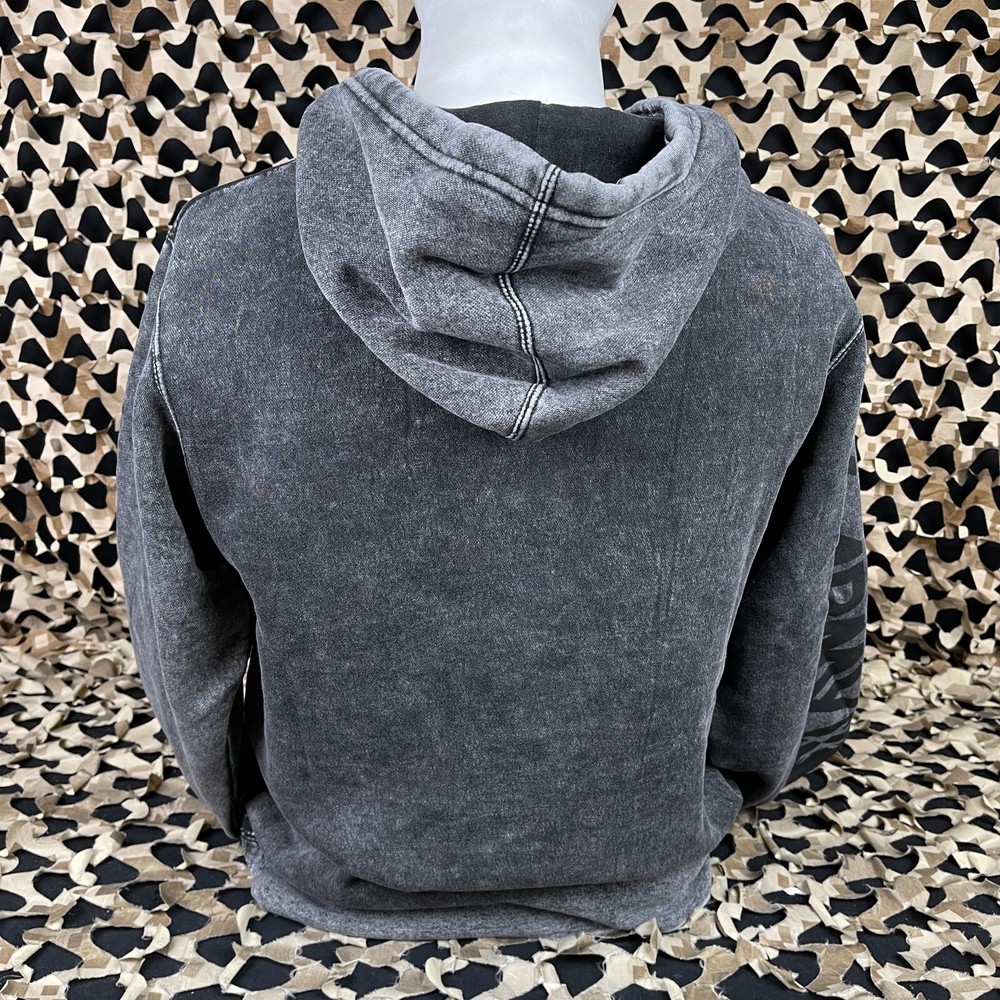 NEW HK Army Split Pullover Hooded Sweatshirt - Acid Wash - Large