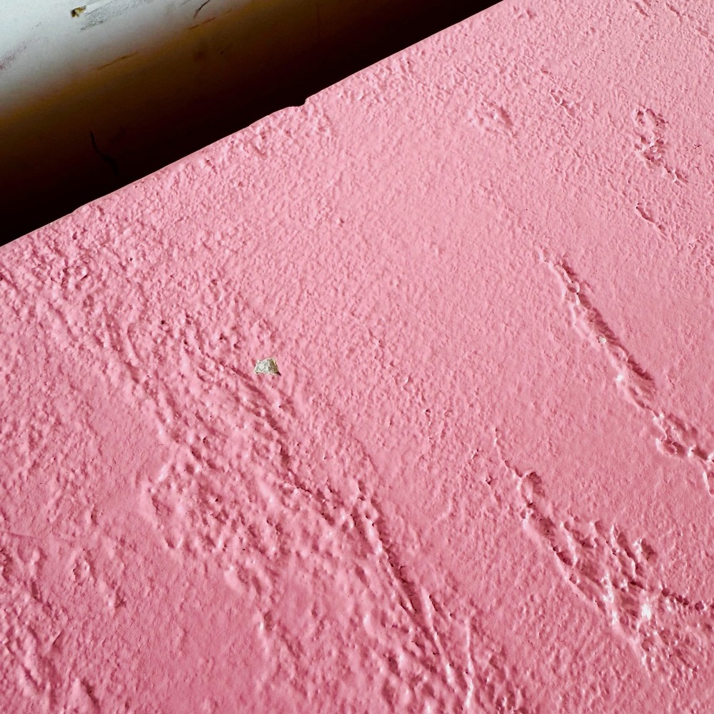 Postmodern Pink Stucco Finished Credenza