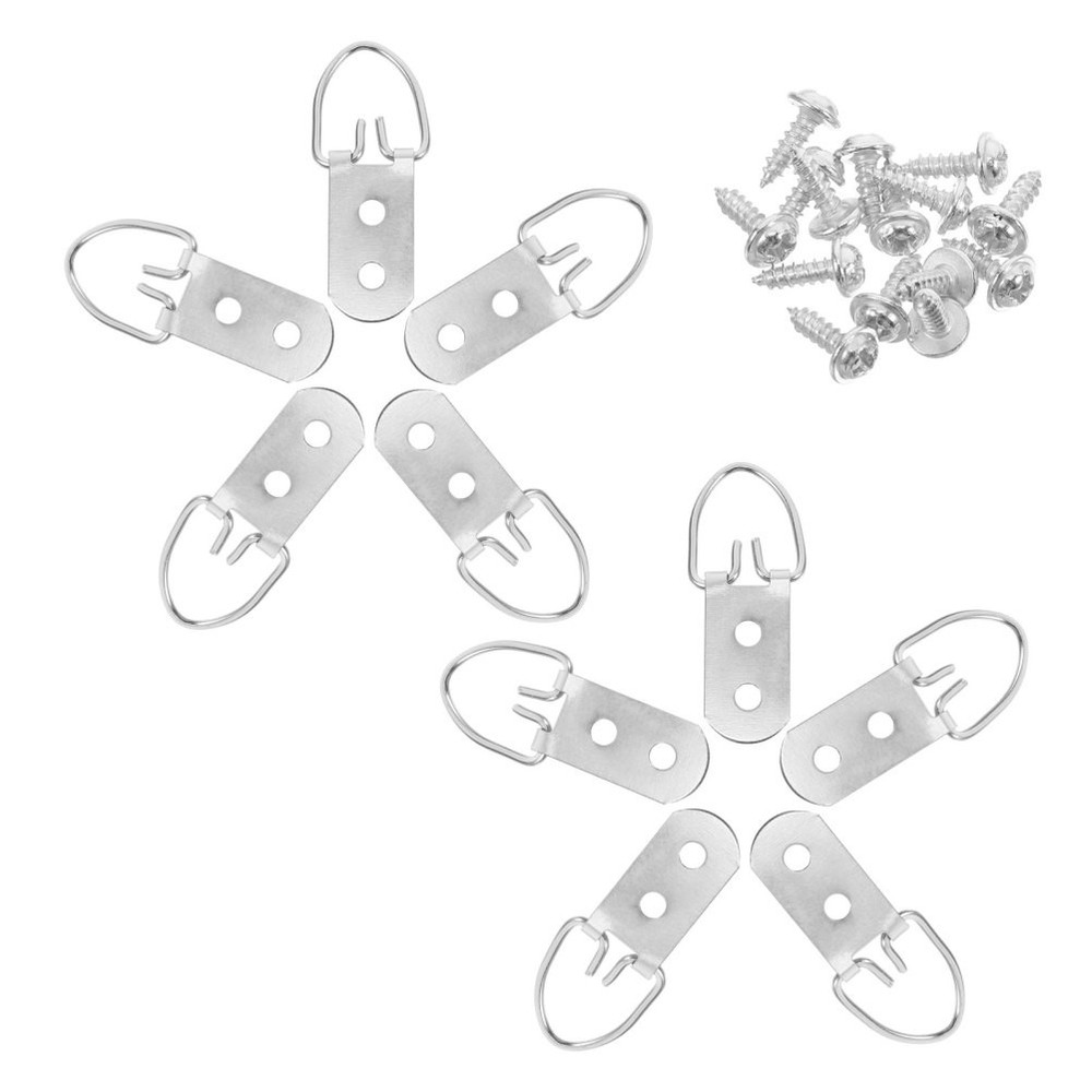 30 Set Double Hole D-Ring Frame Back Hardware Kit Picture Frame Hanging Hooks