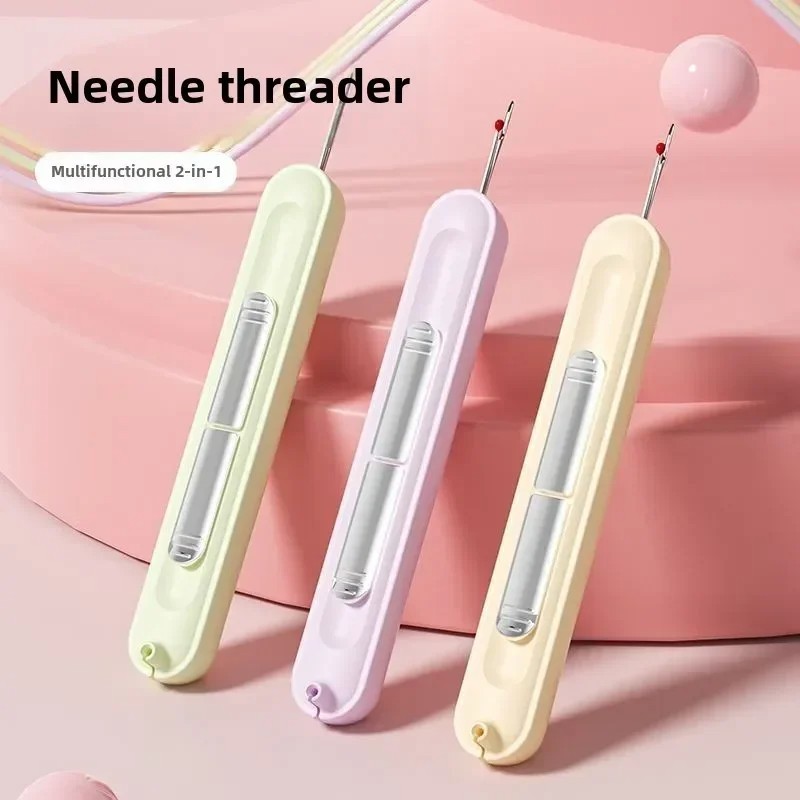 2 in 1 Needle Threader Seam Ripper Tool for Sewing Crafting  And Cross Stitch