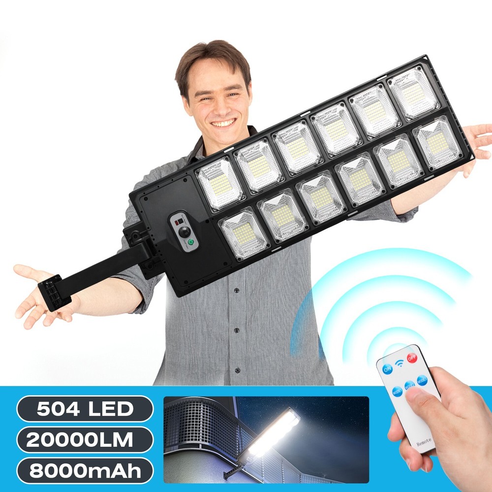 NEW Solar Street Light Road Lighting 1000000LM With Remote Control Garden Light