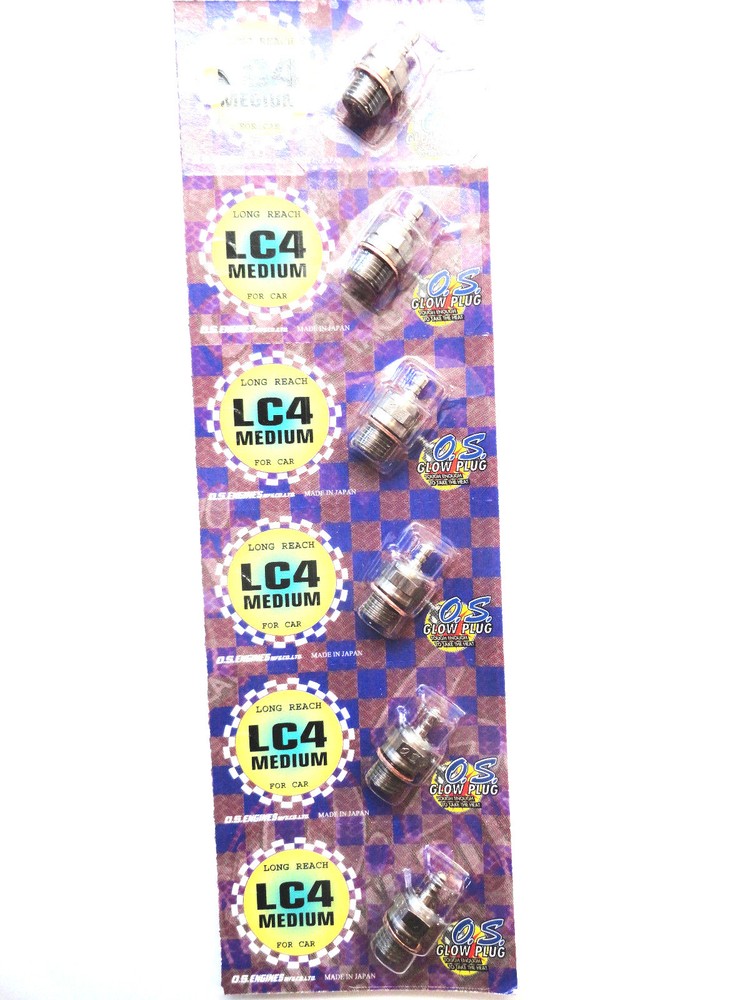 OS LC4 Medium Long Reach Nitro Glow Plug - 6 Pack 71653400