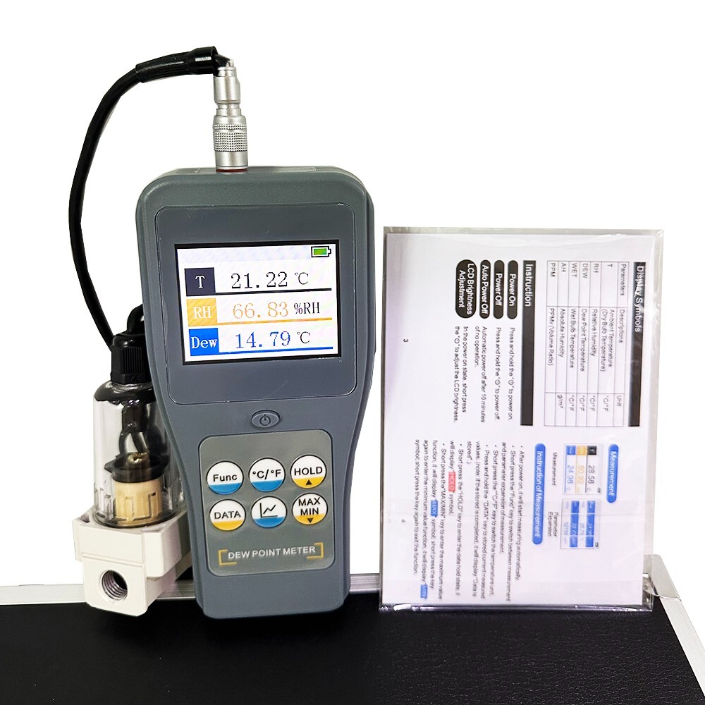 Dewpoint Meter Dew Point Meter Monitors with Data Storage Function 99 Groups