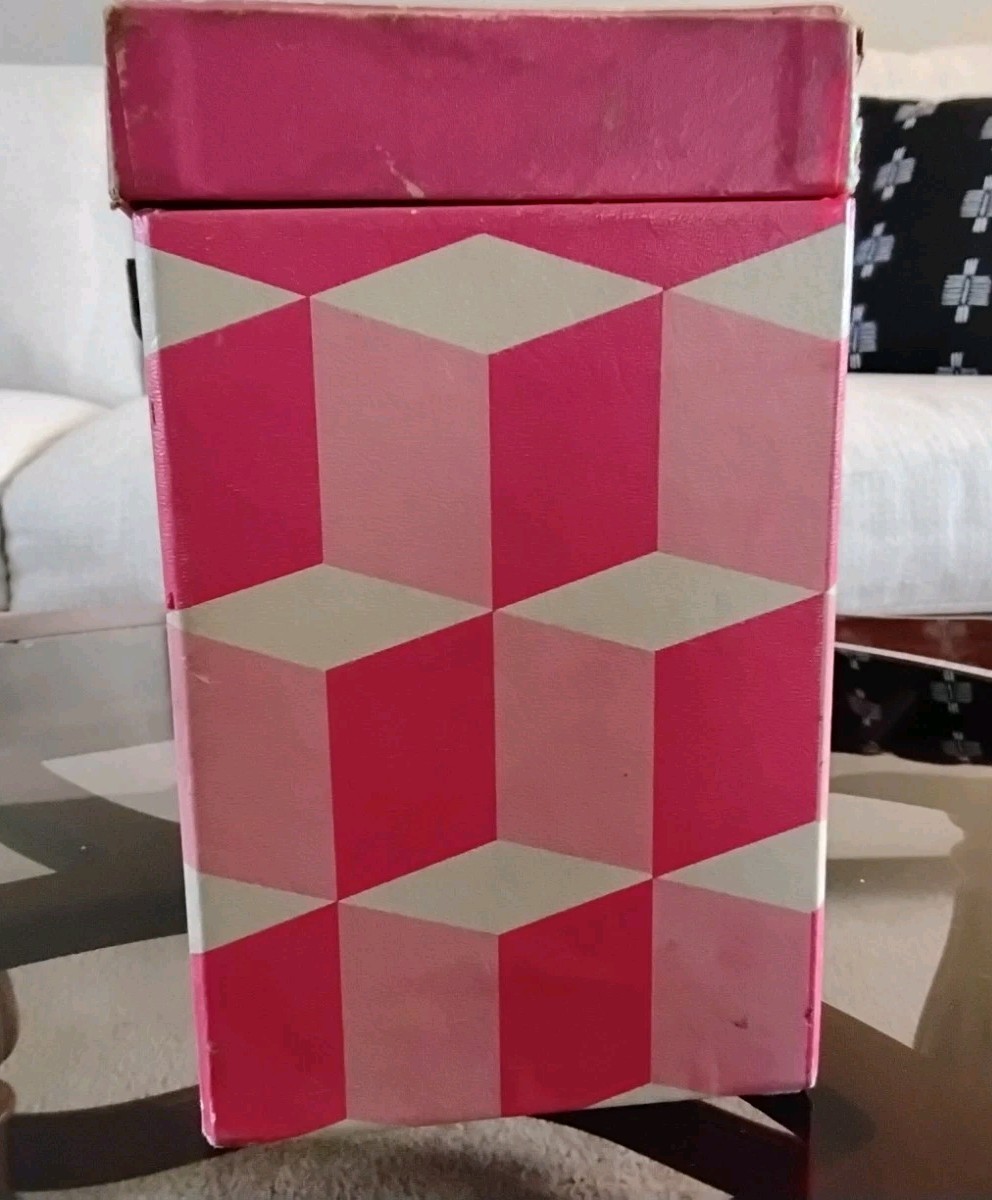 Platter-Pak 1960s Psychedelic Vinyl Record Storage Box Case 45 45’s 1 Owner Pink