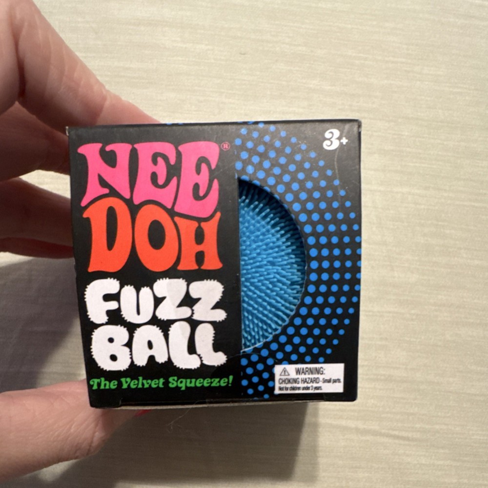 Authentic Schylling NeeDoh Fuzzball  Blue