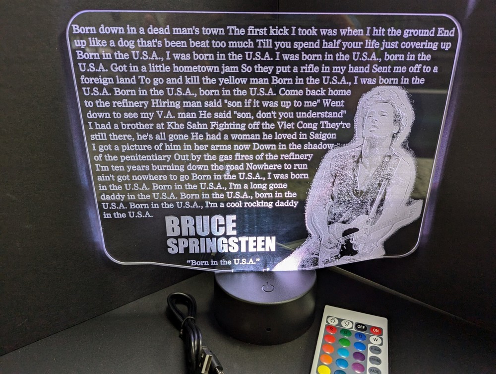 Bruce Springsteen Born In The U.S.A. Large L.E.D. Sign Display