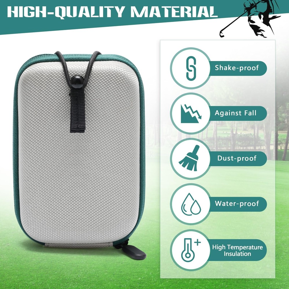 Golf Rangefinder Hard Shell Case Universal Carry Bag Grey Green