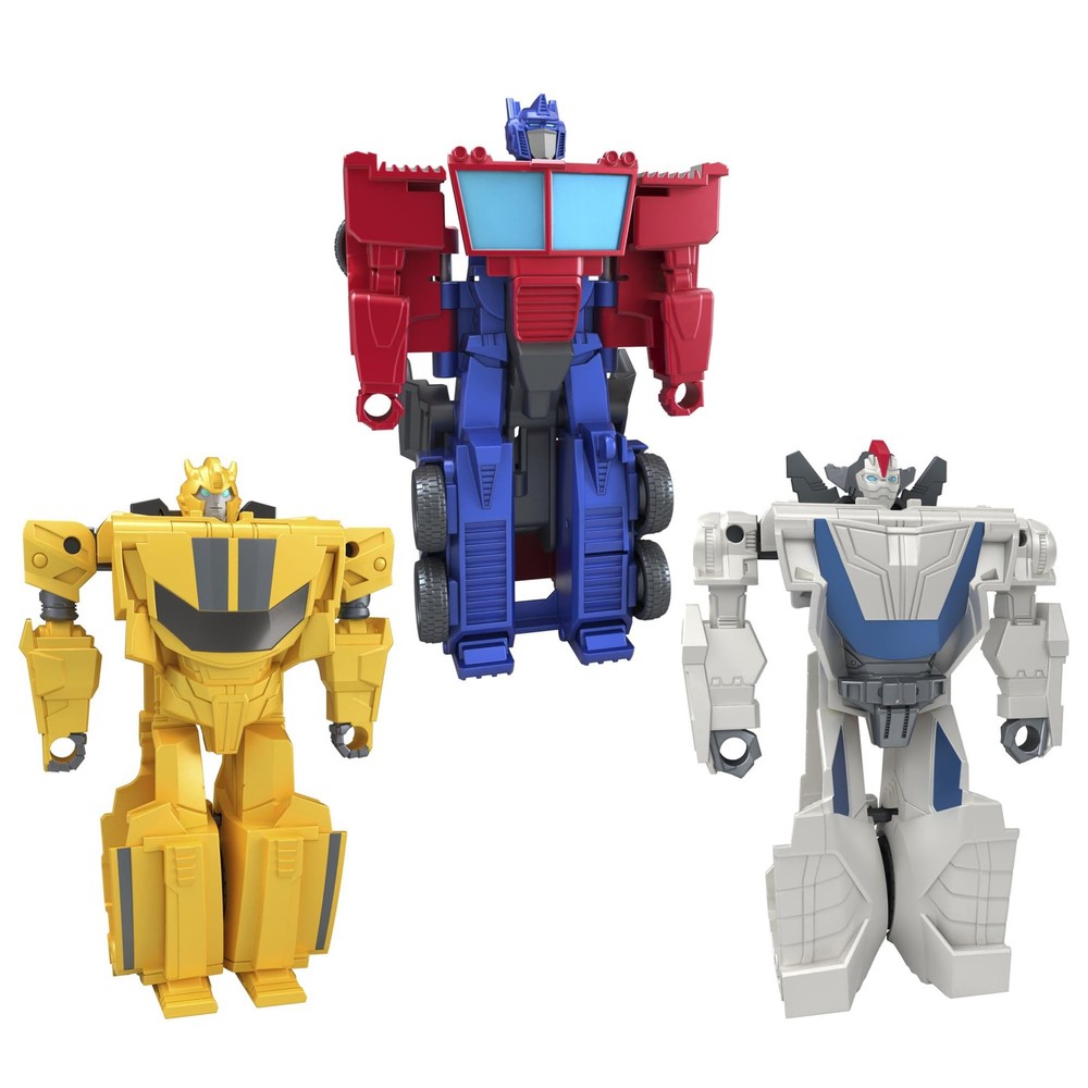 Transformers 1-Step Flip Heroes 3-Pack, 4-Inch Wheeljack, Medium, Multi-color