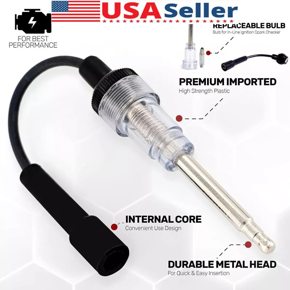 SPARK-PLUG TESTER Ignition System Coil Engine In Line Auto Diagnostic Test Tool