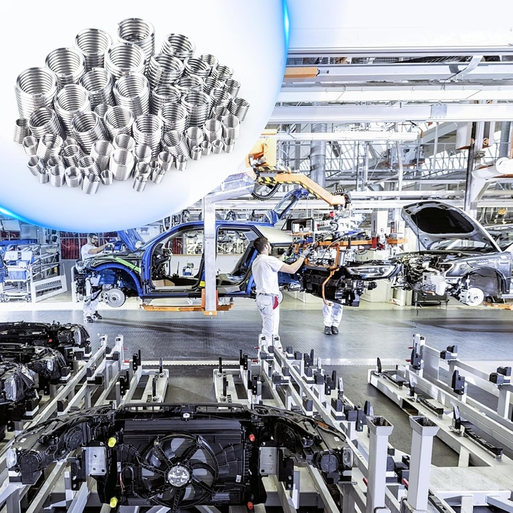 60Pcs Wire Thread Inserts, Coiled Helicoil Wire Inner