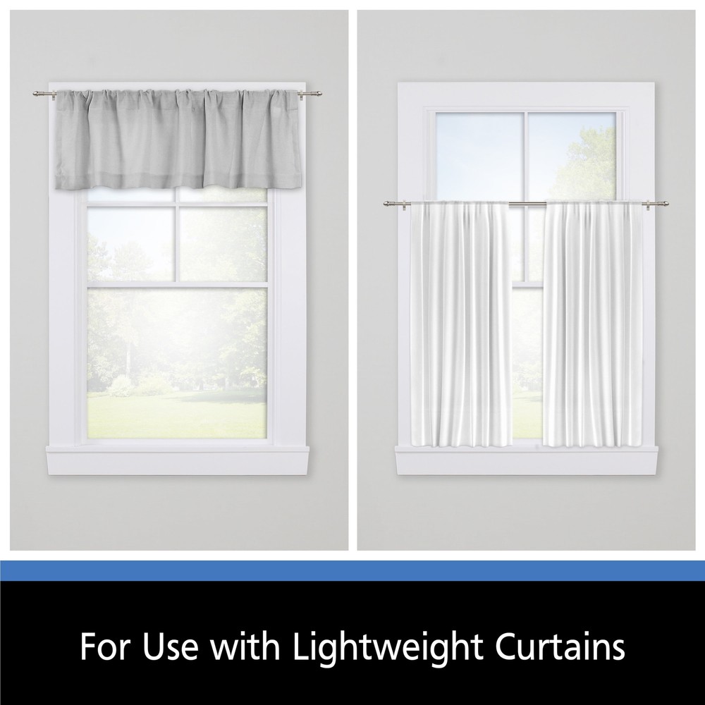 7/16” Diameter Adjustable Café Curtain Rod Set, 28-48" Adjustable Length
