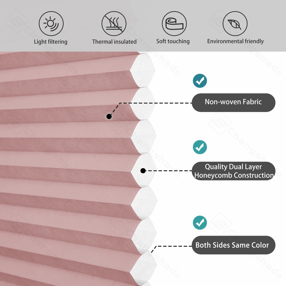 Light Filtering Custom Size Honeycomb ShadesTop Down Bottom Up Cellular Blinds