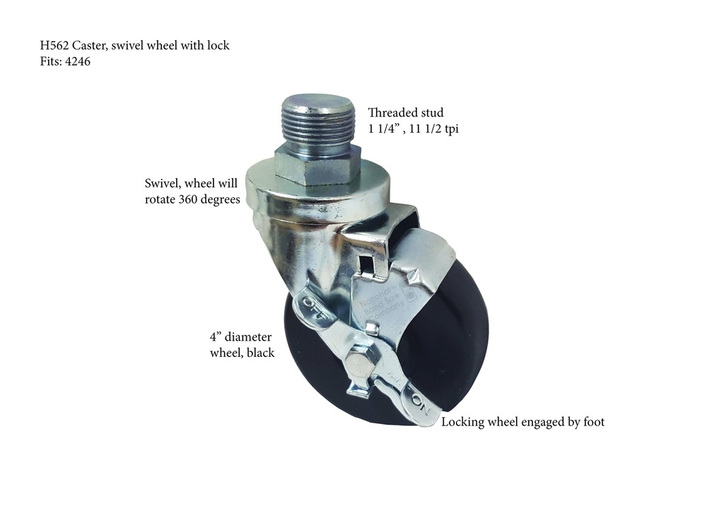 CASTER - SWIVEL WHEEL W/LOCK