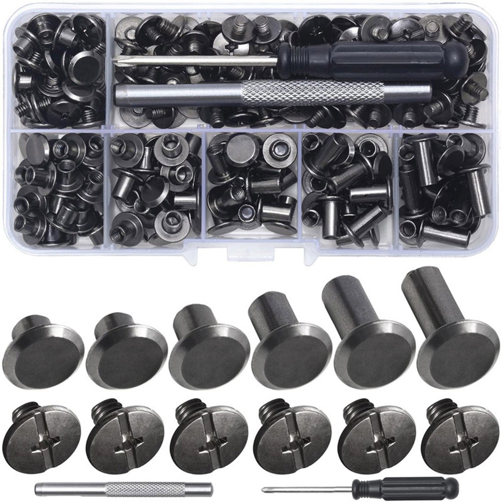 110set/pack No-pattern 6 sizes Chicago Screws For Home DIY Leather Working