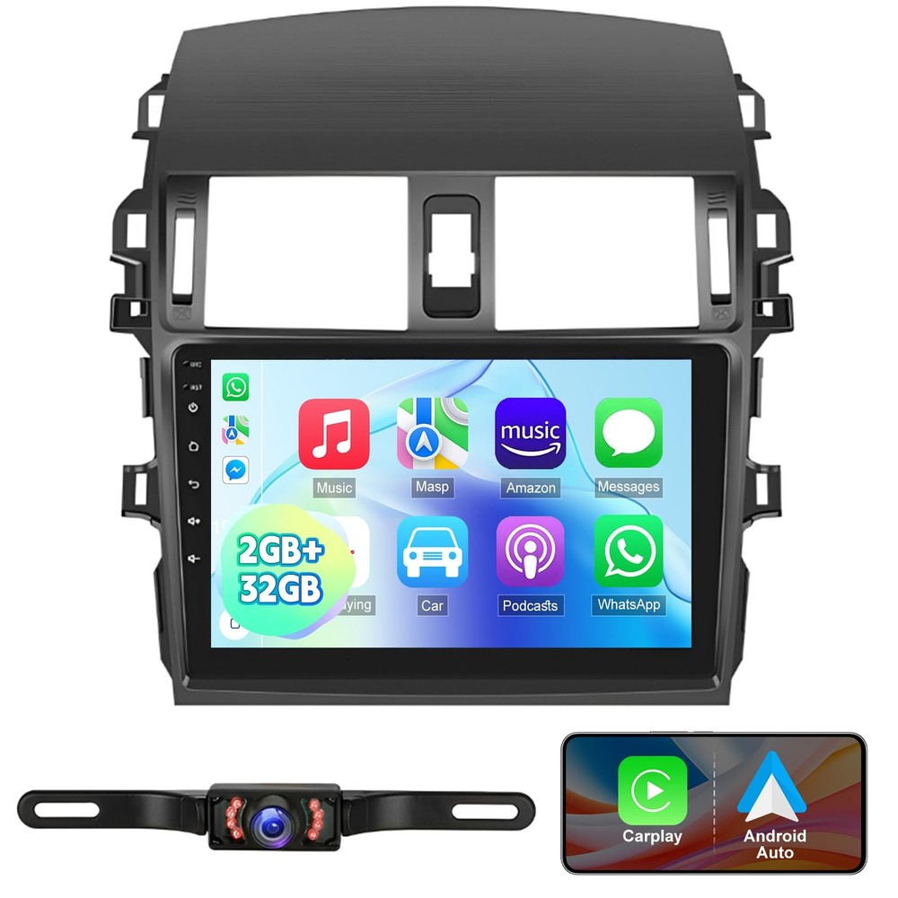 Android 13 Double Din Stereo for Corolla 2009-2013 GPS Bluetooth Camera