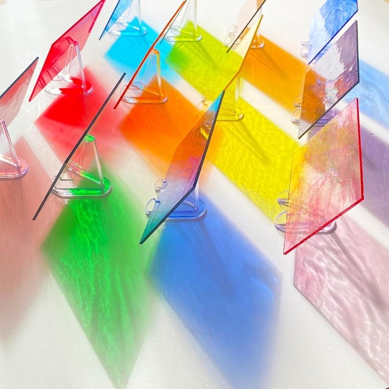 Assorted Colored Stained Glass Sheets Value Pack Mosaic Crafts Projects New