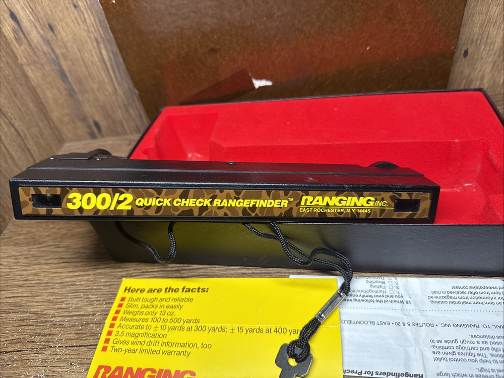 Ranging Model 300/2 Precision Rangefinder Quick Check Range Finder