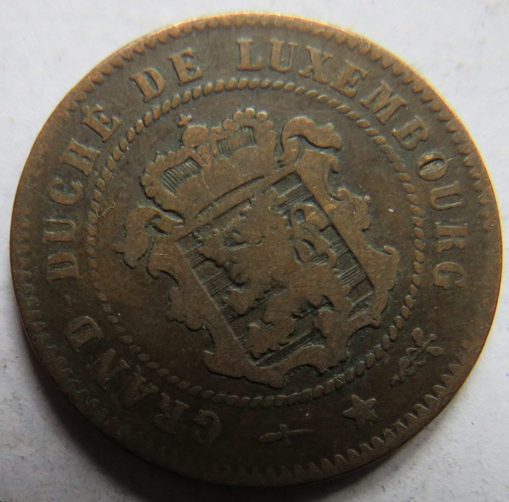 1854 Luxembourg 5 Centimes Coin