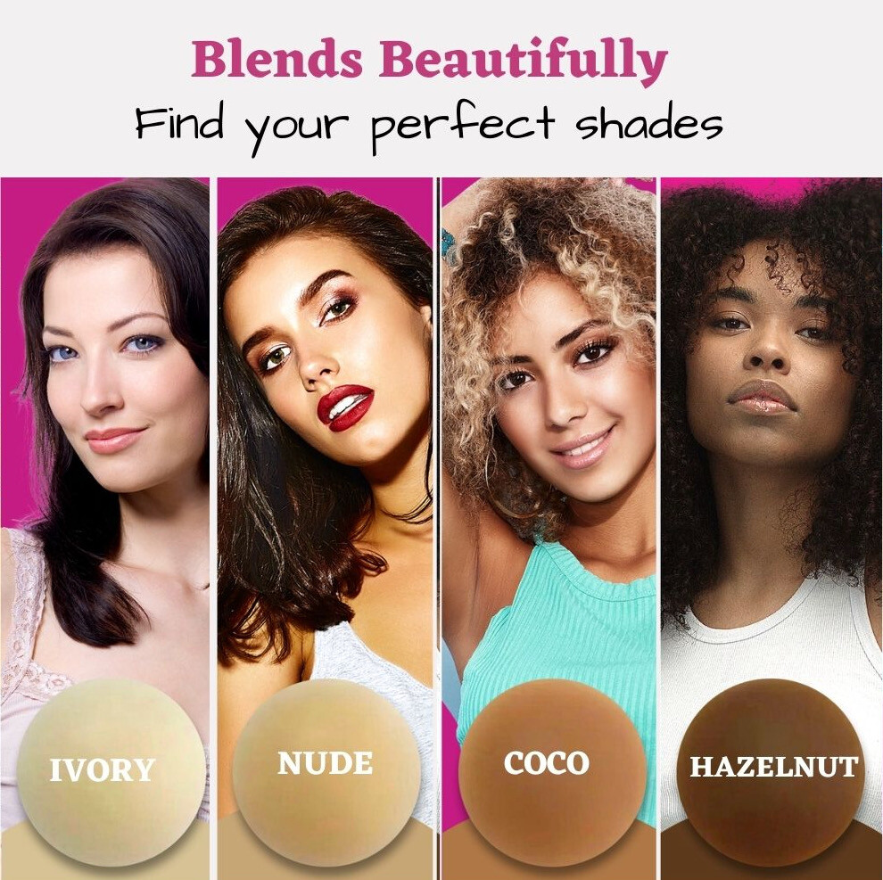 Nipple Covers - Adhesive Silicone-Reusable Nipple Covers for Woman w/ Travel Box